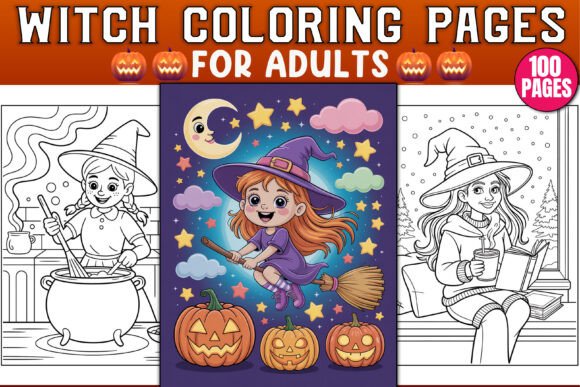 Download Witch Coloring Pages for Adults - Witch coloring Collection