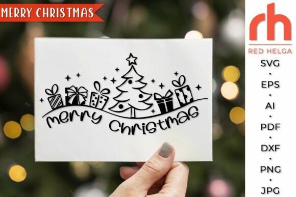 Download Merry Christmas SVG, Xmas Card Design - Christmas svg Collection