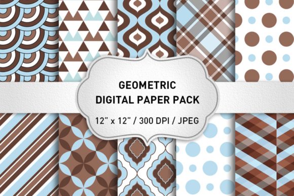 Download Blue and Brown Digital Paper - Brown Collection