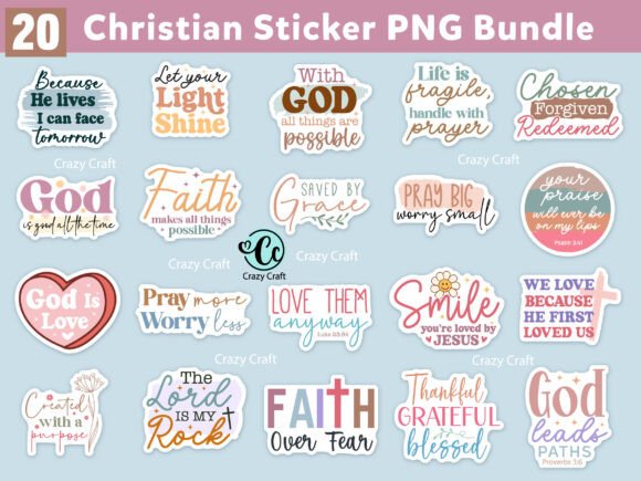 Download Christian Digital Stickers Svg Bundle - Digital stickers Collection