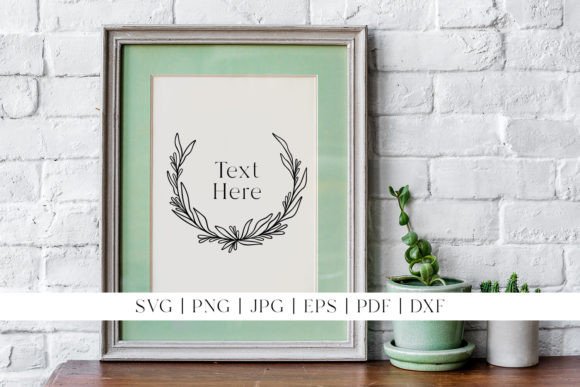 Download Leaf Wreath Frame | Botanical Border - Botanical border Collection