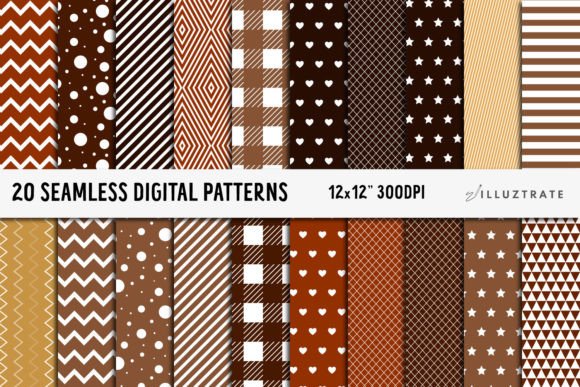 Download Brown Digital Paper | Seamless Patterns - Brown Collection