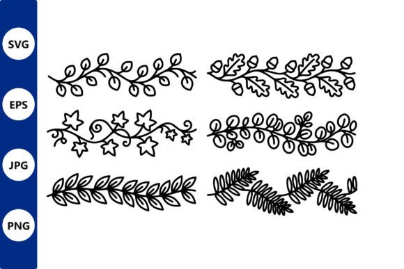 Download Botanical Border Motifs Set - Botanical border Collection