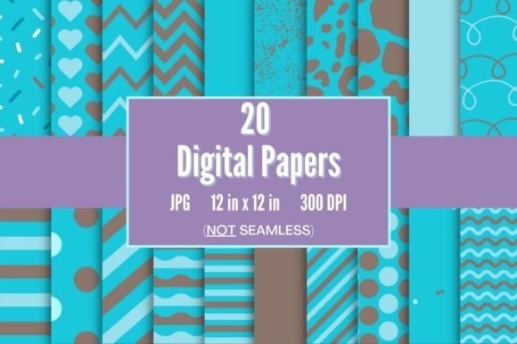 Download Blue and Brown Digital Paper - Brown Collection