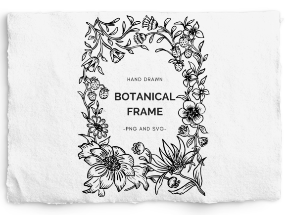 Download 5x7 Botanical Border SVG and PNG - Premium Resources