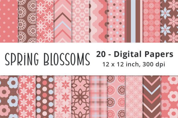 Download Pink and Brown Digital Paper Patterns - Brown Collection